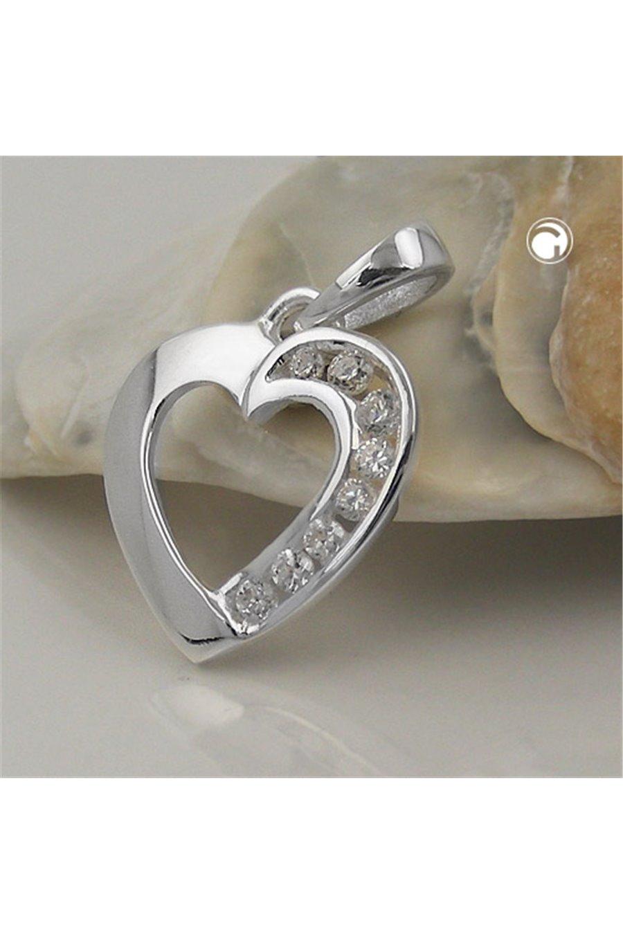 Pendant Heart With Zirconia Silver 925 - GL93629