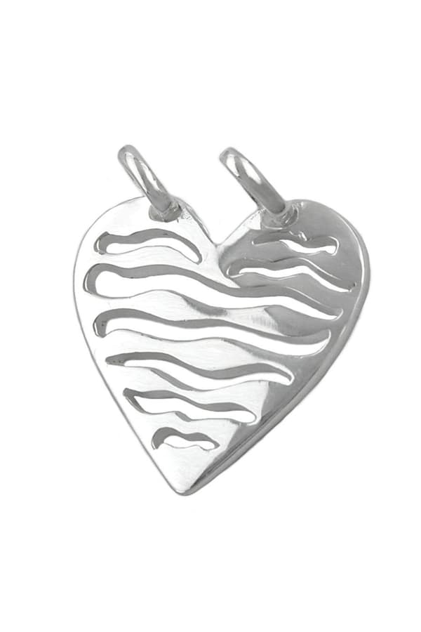 Pendant Heart With Two Eyelets Silver 925 - GL92646