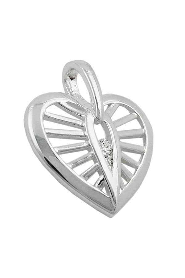 Pendant Heart With Zirconia Silver 925 - GL91997