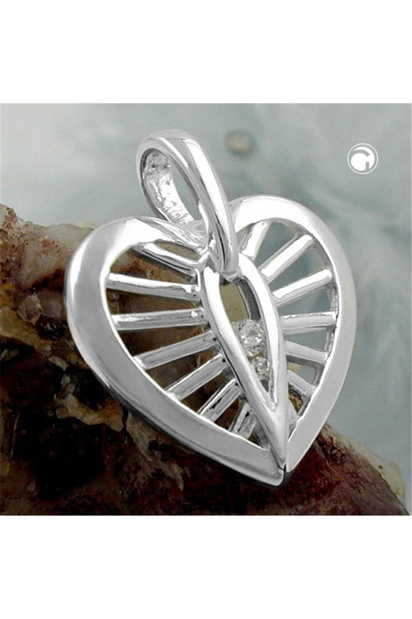 Pendant Heart With Zirconia Silver 925 - GL91997