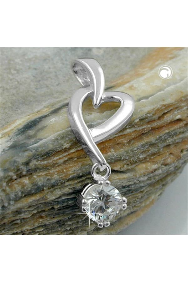 Pendant Heart With Zirconia Silver 925 - GL91988