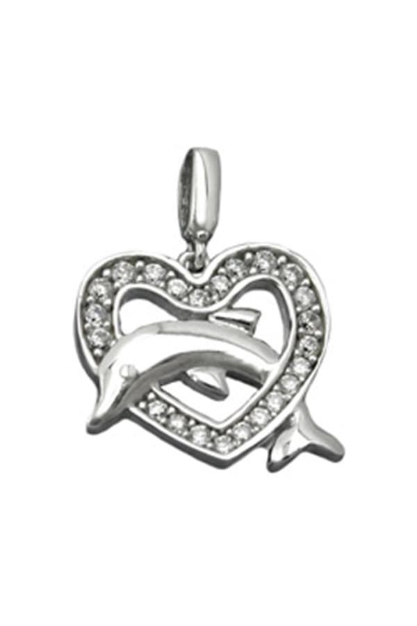 Pendant Heart With Dolphin Silver 925 - GL90571