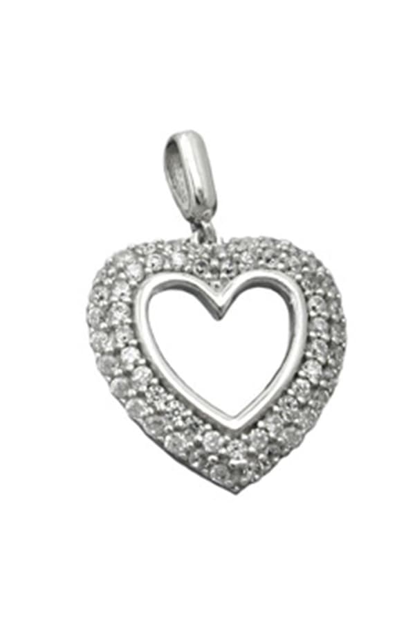 Pendant Heart With Zirconia Silver 925 - GL90574