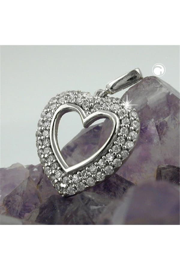 Pendant Heart With Zirconia Silver 925 - GL90574