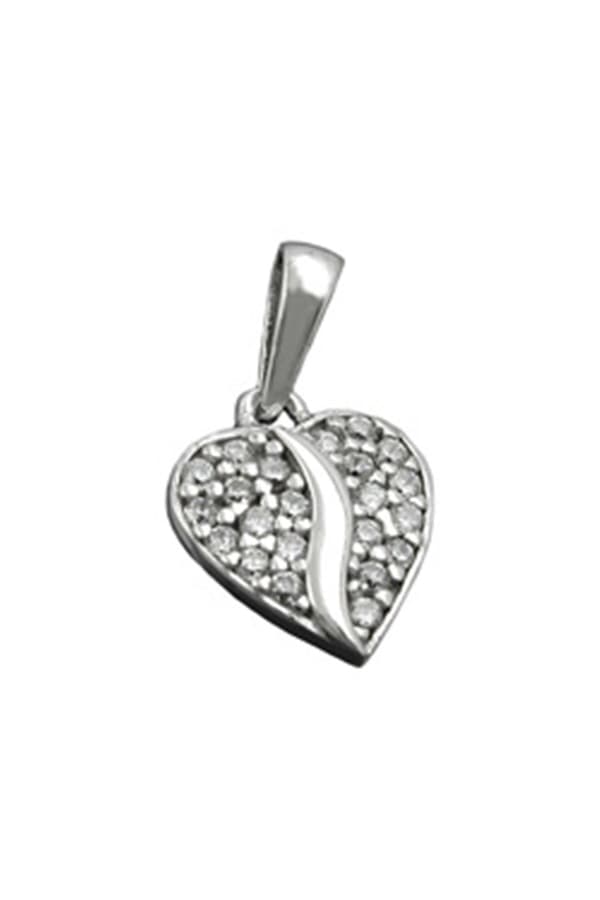 Pendant Heart With Zirconia Silver 925 - GL90036