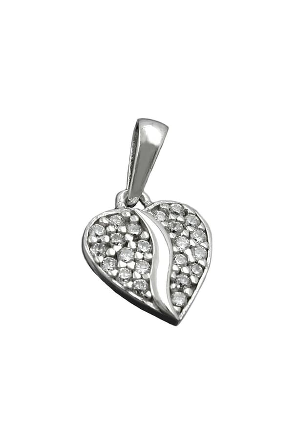 Pendant Heart With Zirconia Silver 925 - GL90036