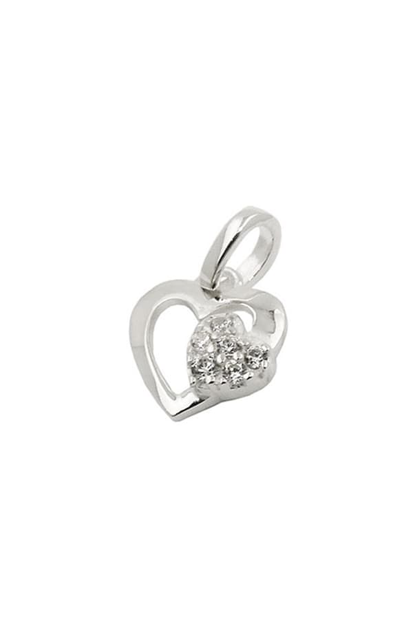 Pendant Heart With Zirconia Silver 925 - GL93499