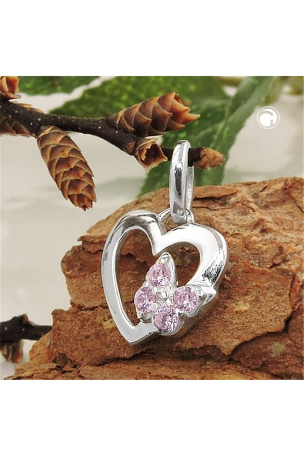 Pendant Heart With Butterfly Silver 925 - GL93802