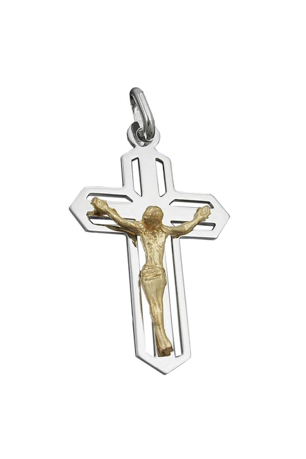 Pendant Cruzifix Two Tone Silver 925 - GL93415