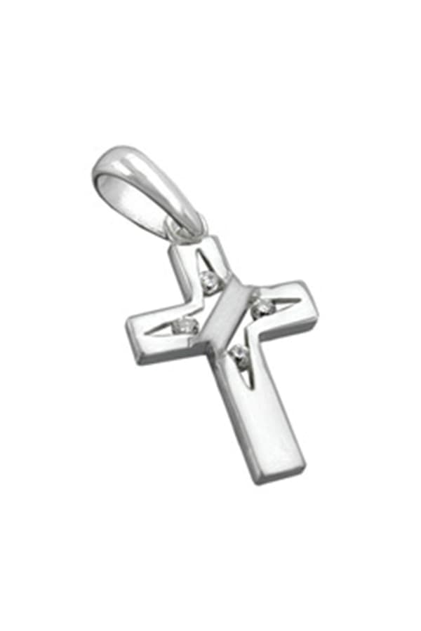 Pendant Cross 4x Zirconia Silver 925 - GL92840