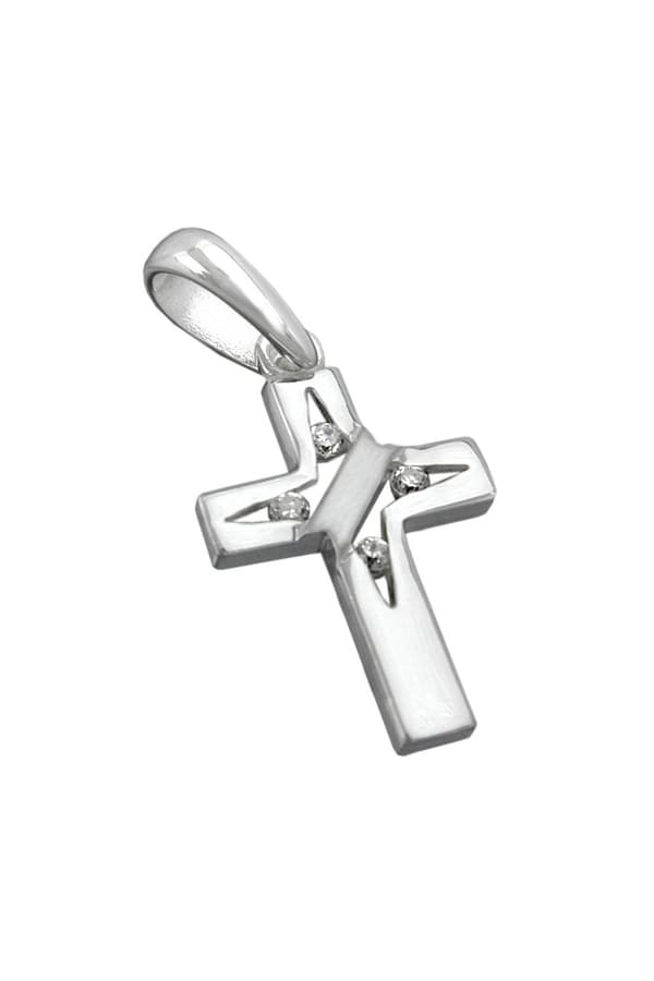 Pendant Cross 4x Zirconia Silver 925 - GL92840