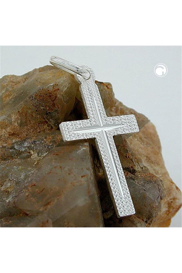 Pendant 23x13mm Cross Diamond Silver 925 - GL90973