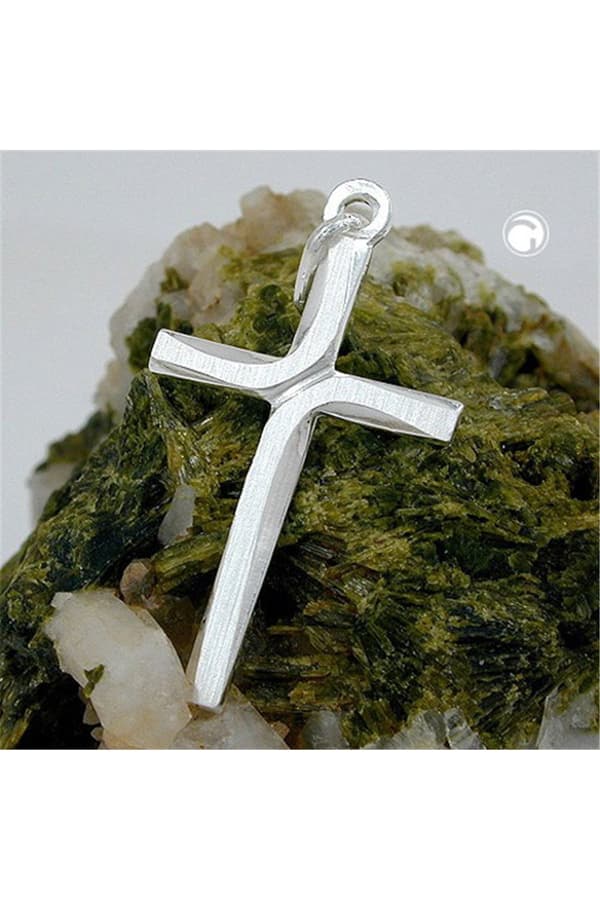 Pendant Cross Shiny - Matt Silver 925 - GL90972