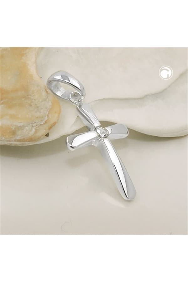 Pendant Cross With Zirconia Silver 925 - GL93804