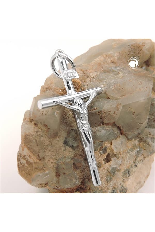 Pendant 32x18mm Cross With Jesus Silver 925 - GL93825