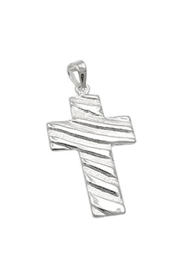 Pendant Cross Wave Pattern Silver 925 - GL93921