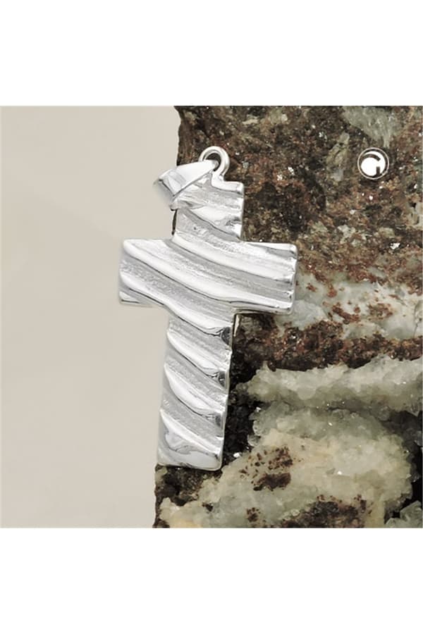 Pendant Cross Wave Pattern Silver 925 - GL93921