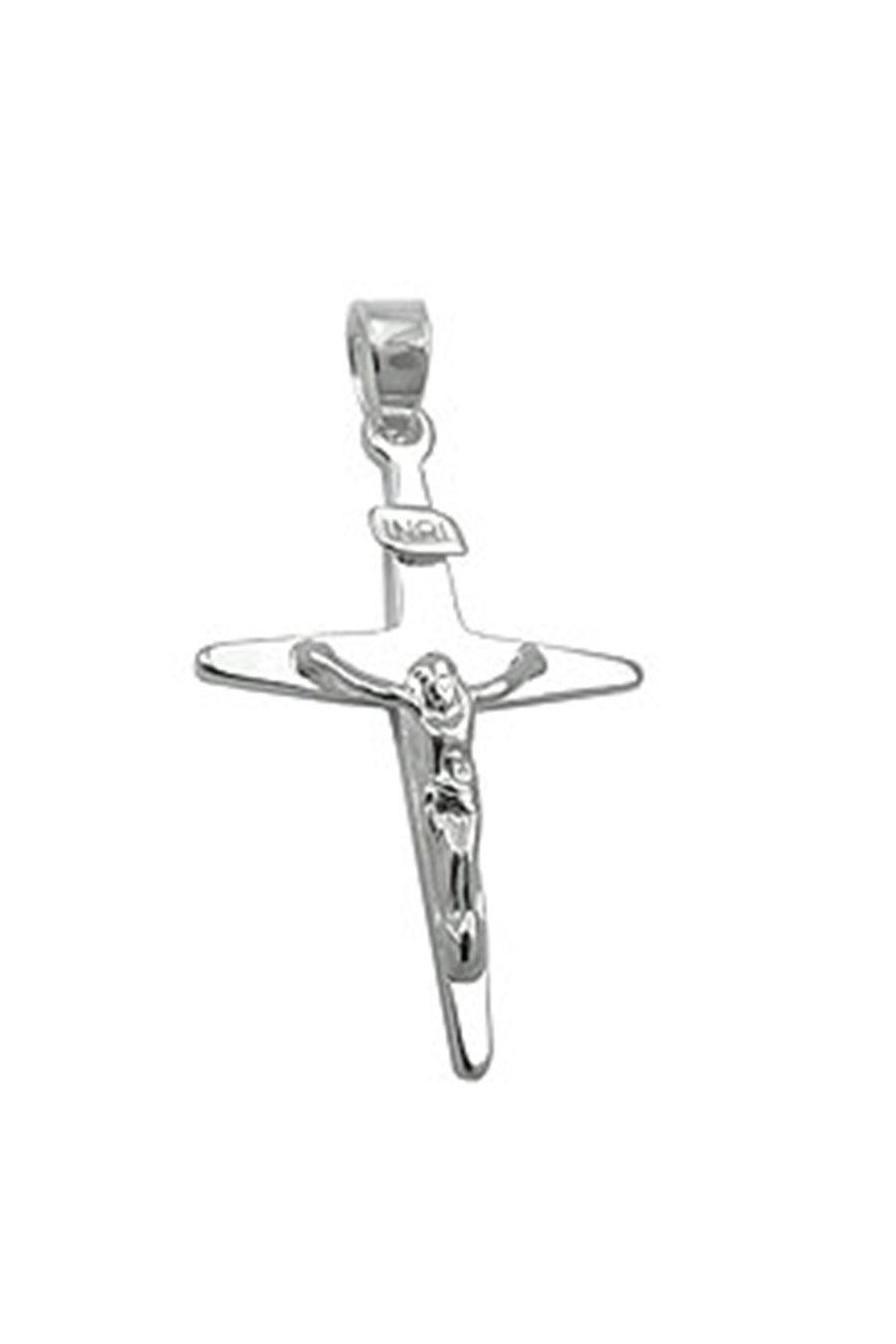 Pendant Cruzifix Cross Glossy Silver 925 - GL93928