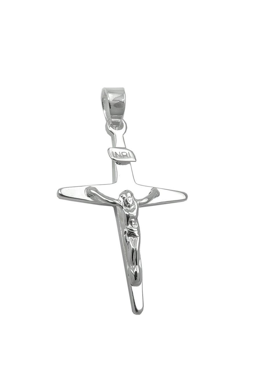 Pendant Cruzifix Cross Glossy Silver 925 - GL93928