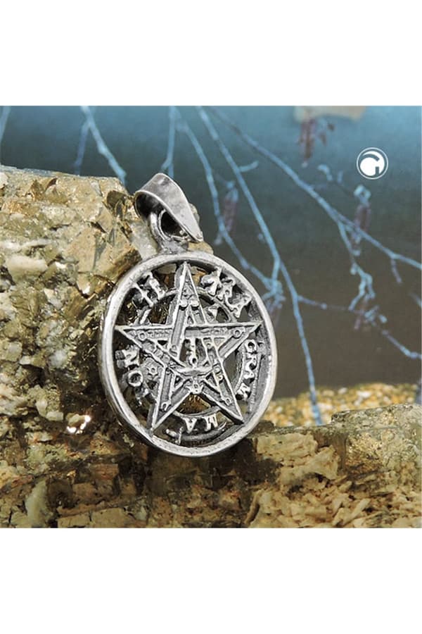 Pendant Pentagram Oxidated Silver 925 - GL93740