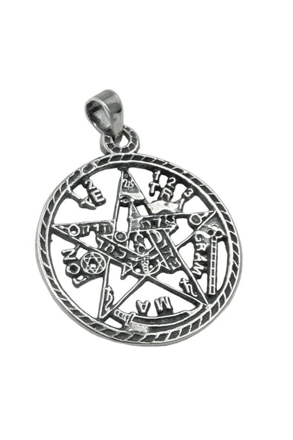 Pendant Pentagram Oxidated Silver 925 - GL93923