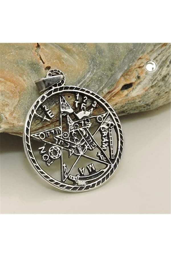 Pendant Pentagram Oxidated Silver 925 - GL93923