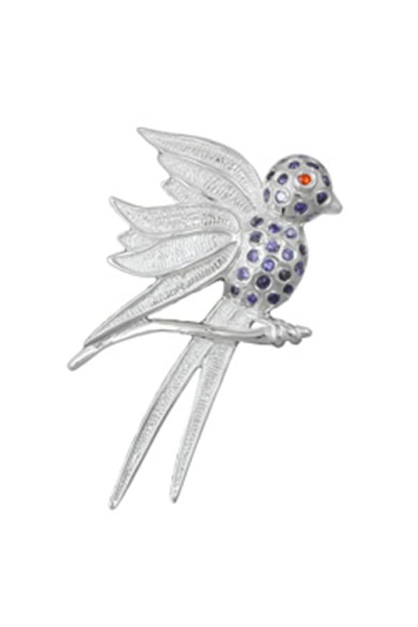 Pendant Bird Lilac Eyes Silver 925 - GL91263