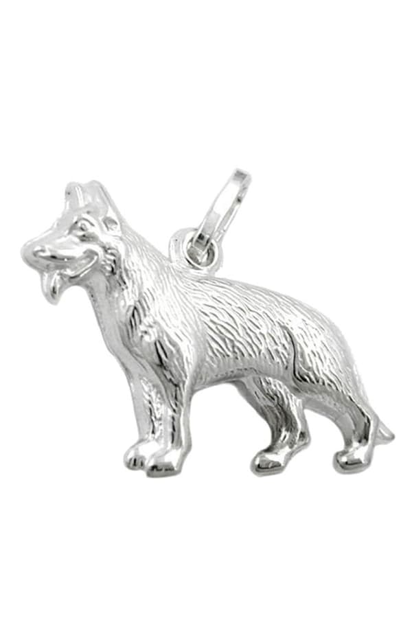 Pendant 14x20mm Shepherd Dog Shiny Silver 925 - GL90064