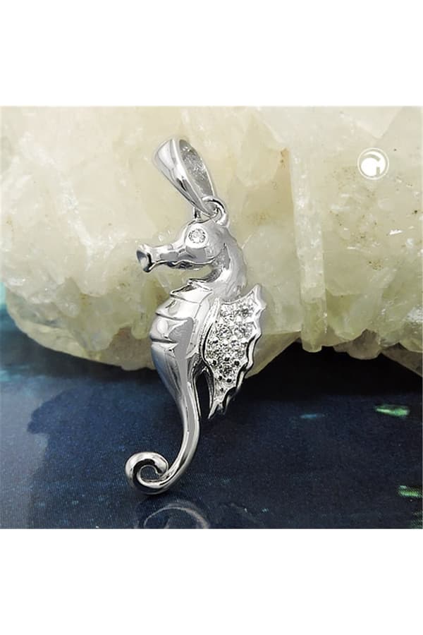 Pendant Sea Horse Zirconia Silver 925 - GL93956