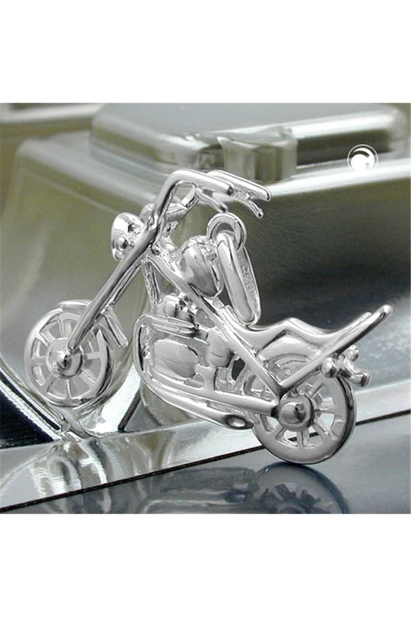 Pendant 25x18mm Chopper Motorcycle Silver 925 - GL91147