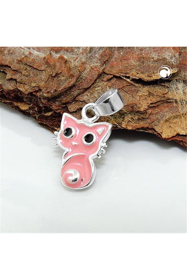 Pendant Little Pink Cat Silver 925 - GL93542