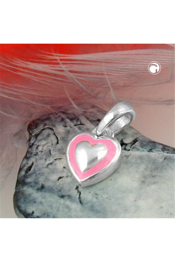 Pendant Little Heart Pink Silver 925 - GL93343