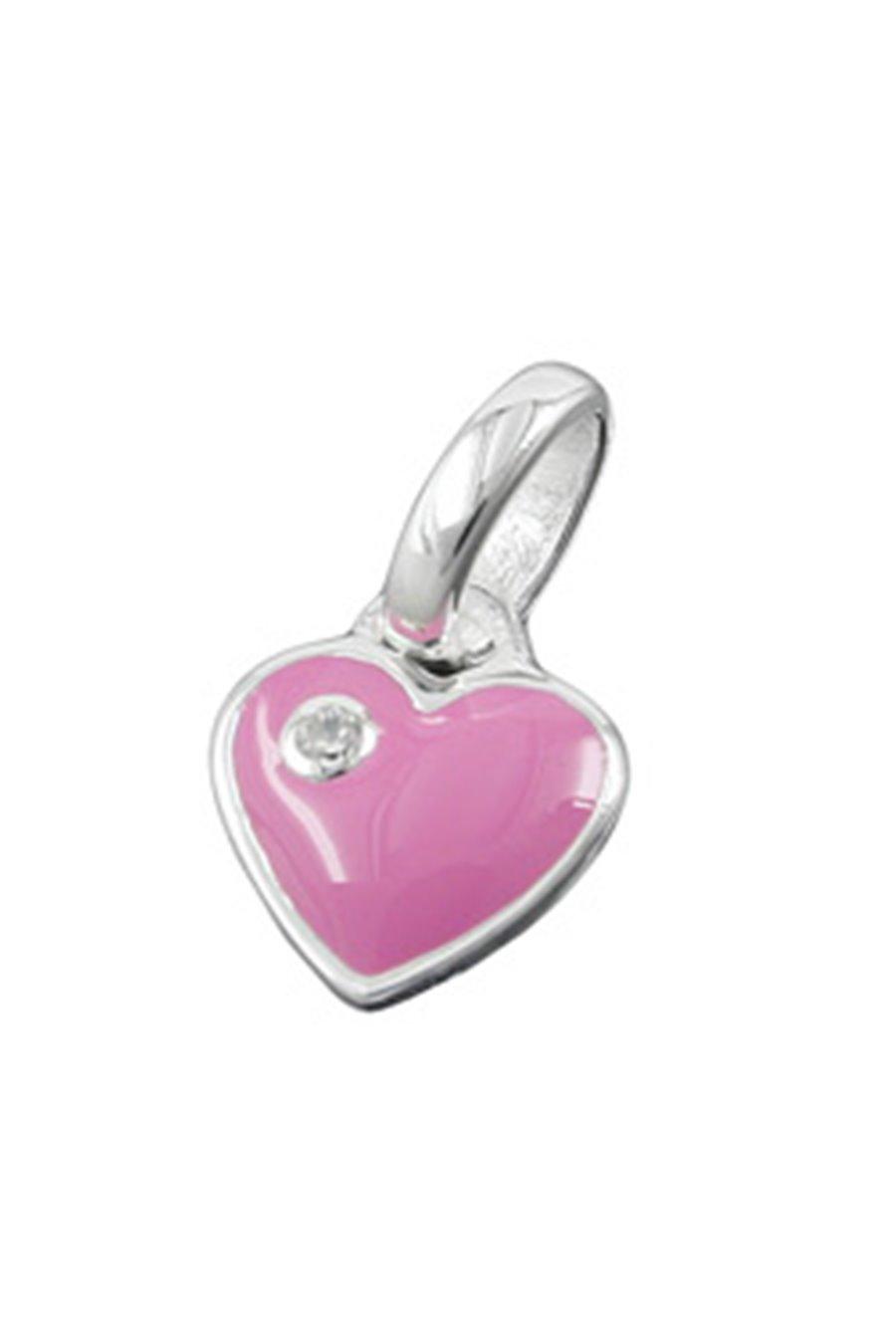 Pendant Heart Pink Zirconia Silver 925 - GL93112