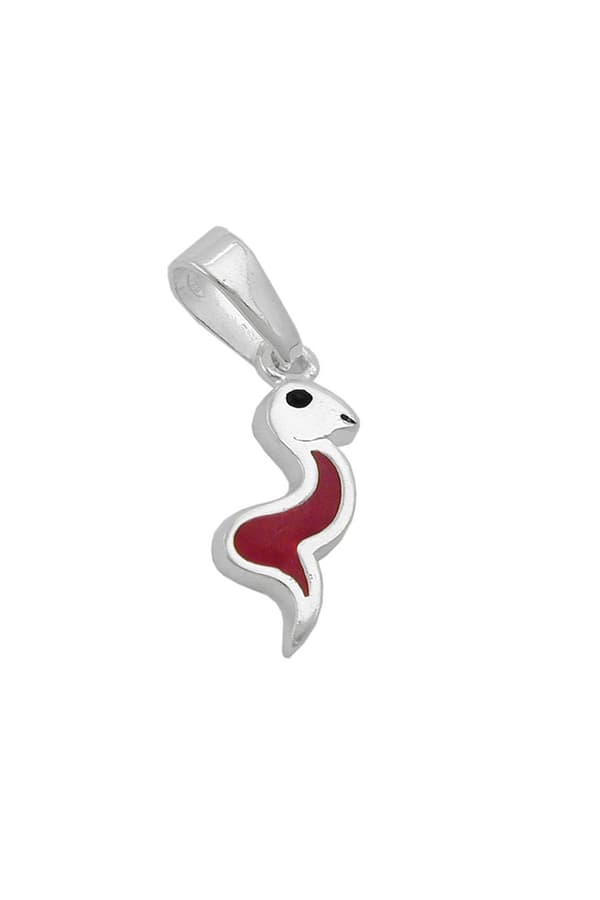 Pendant Snake Red/ Black Silver 925 - GL92791