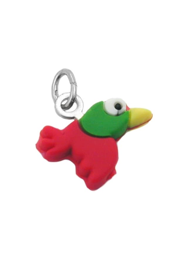 Pendant Colourful Rubber Bird Silver 925 - GL91984