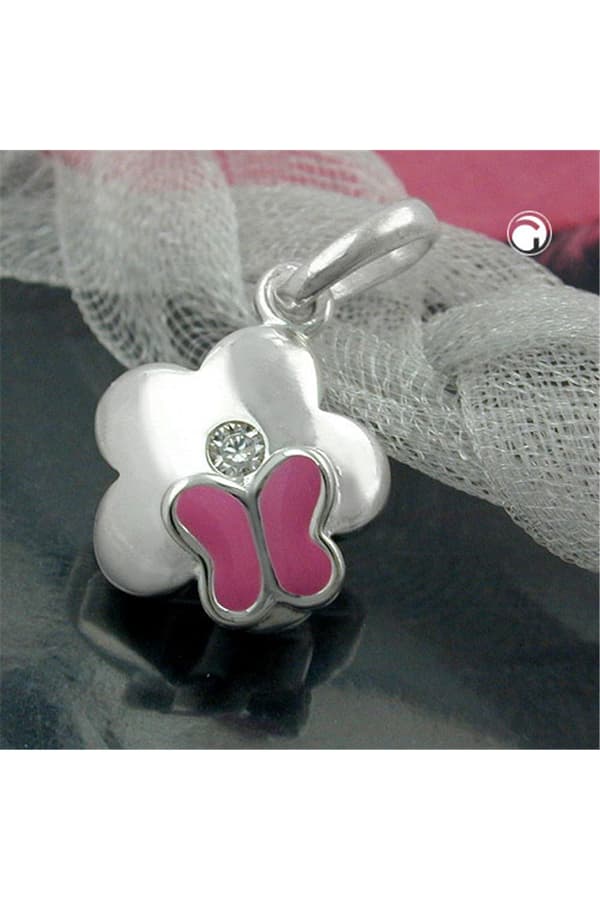 Pendant Flower With Butterfly Silver 925 - GL91661