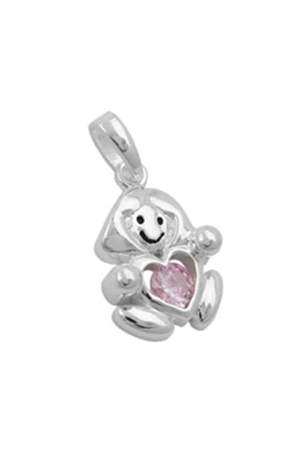 Pendant Pink Girl Silver 925 - GL91666