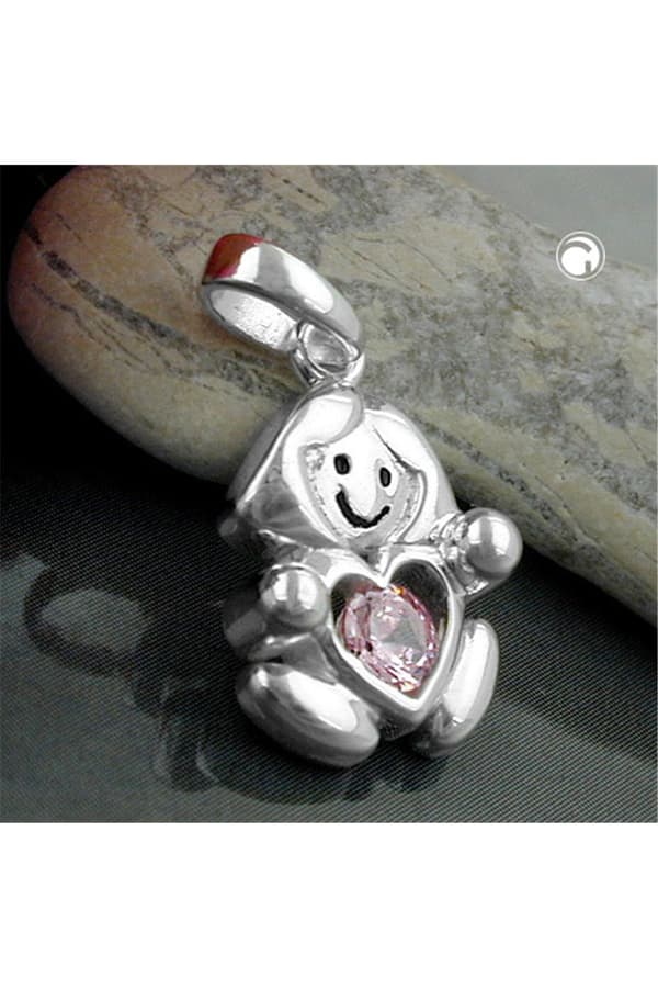 Pendant Pink Girl Silver 925 - GL91666