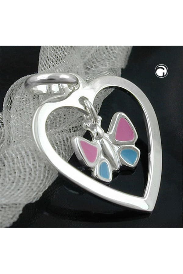 Pendant Butterfly Heart Silver 925 - GL91392