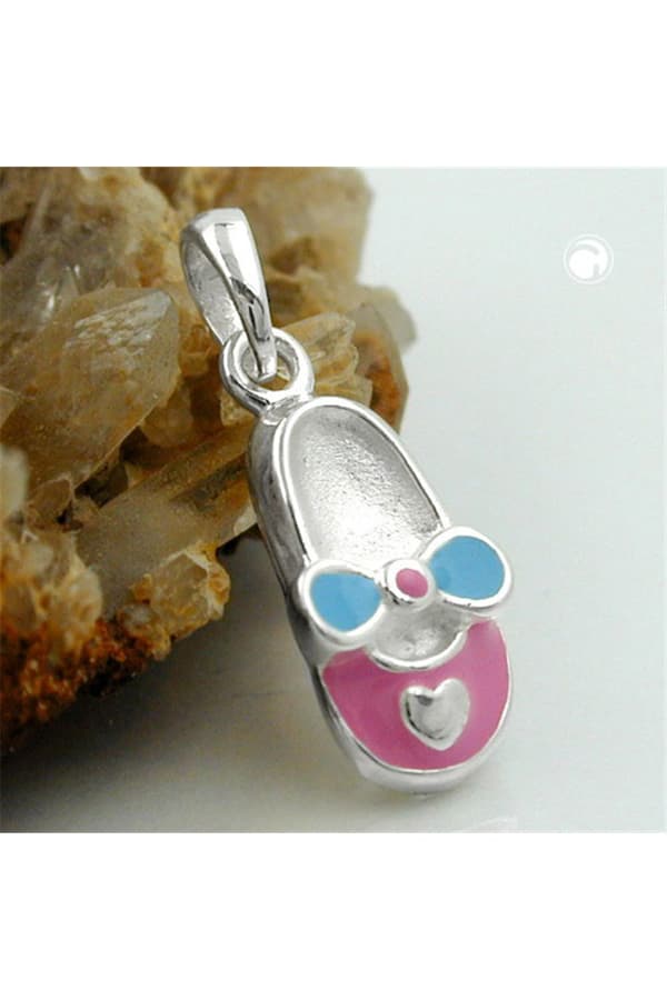 Pendant Slipper Pink-Blue Silver 925 - GL90763