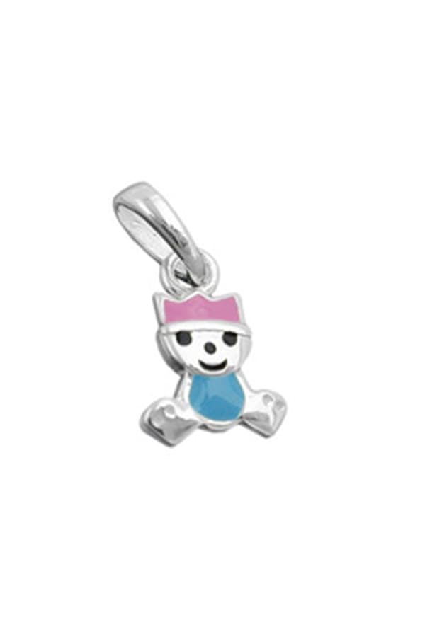 Pendant Little King Pink/ Blue Silver 925 - GL90672