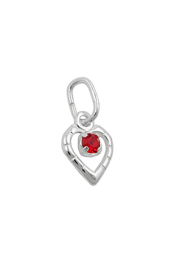 Pendant Glass-Stone Red Silver 925 - GL90613