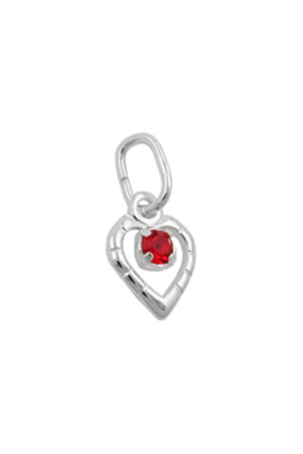 Pendant Glass-Stone Red Silver 925 - GL90613