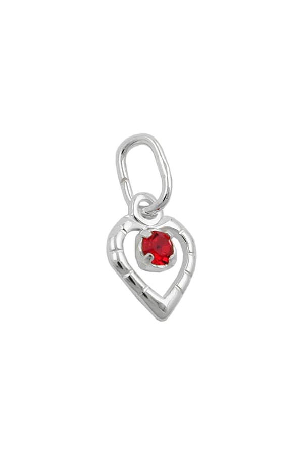 Pendant Glass-Stone Red Silver 925 - GL90613