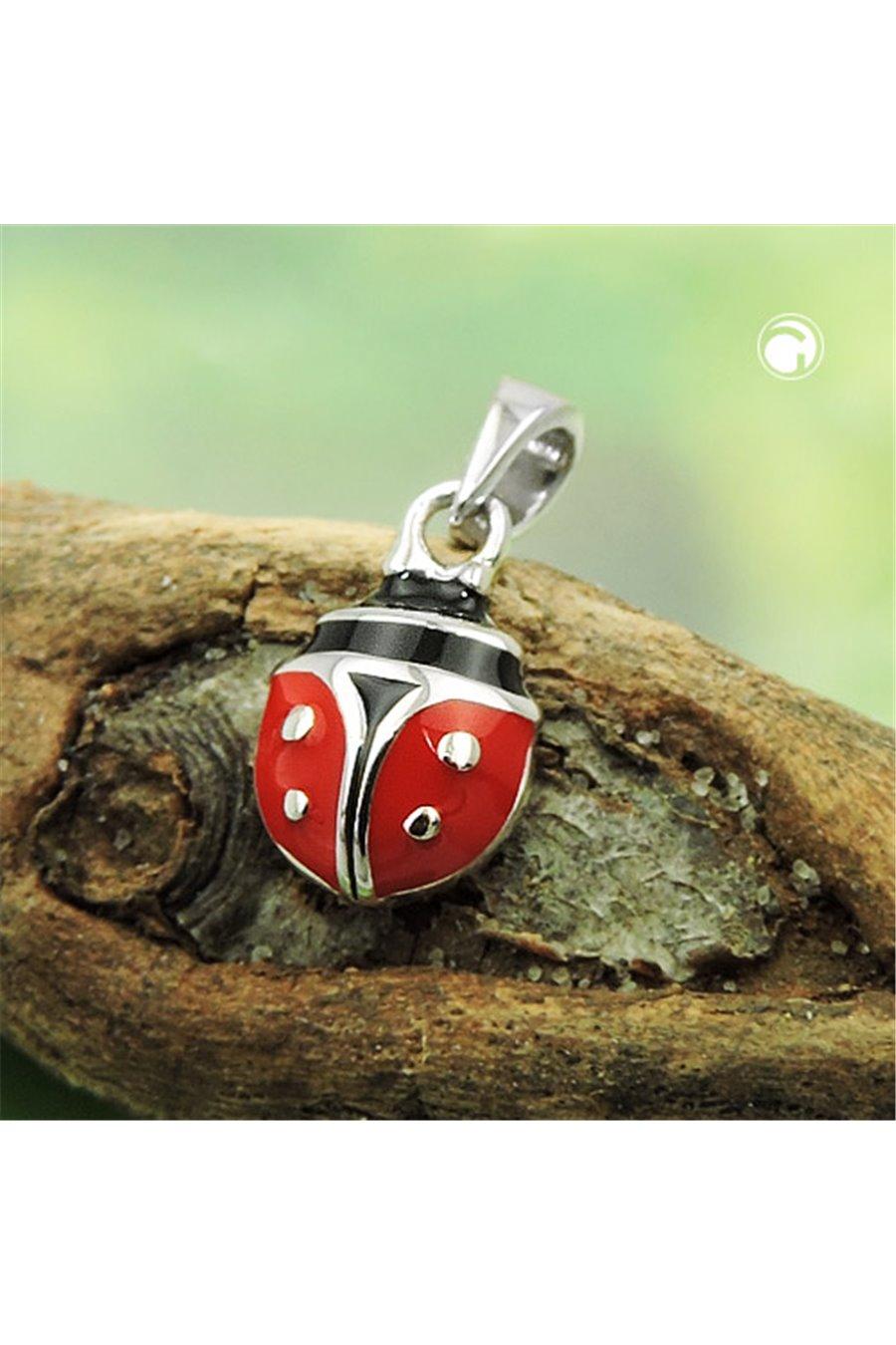 Pendant Ladybird Red-Black Silver 925 - GL93866