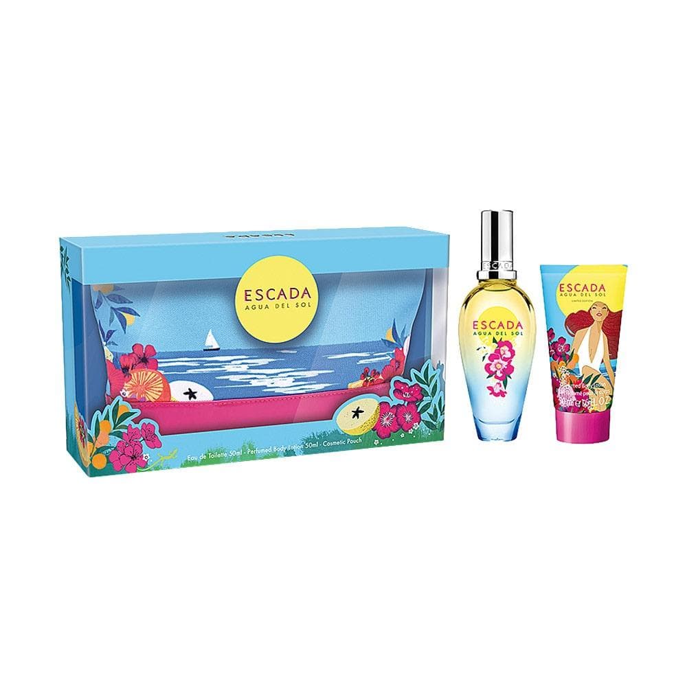 Agua Del Sol Edt 50ml + Bodylotion 50ml + Cosmetic Bag - Escada