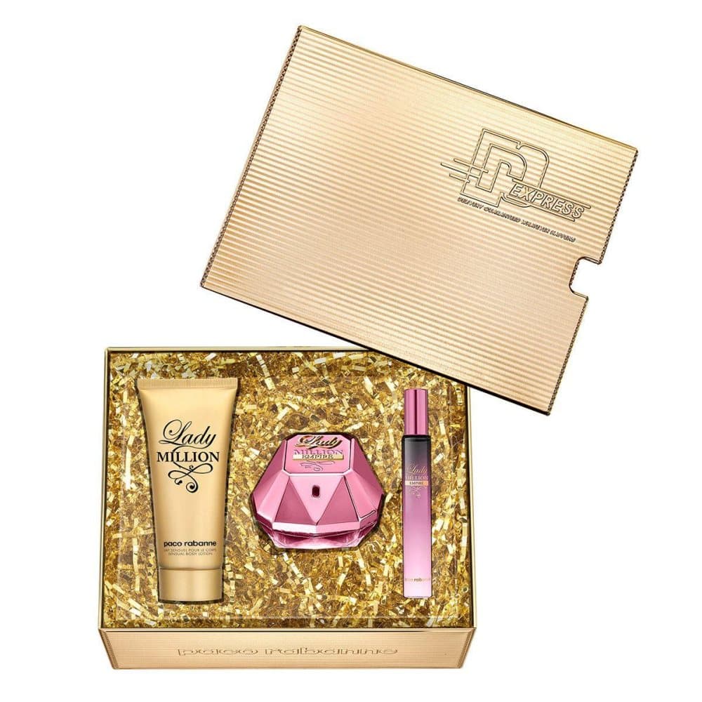 Paco Rabanne Lady Million Empire Edp 80ml + 10ml Travelspray + Bodylotion 100ml Giftset