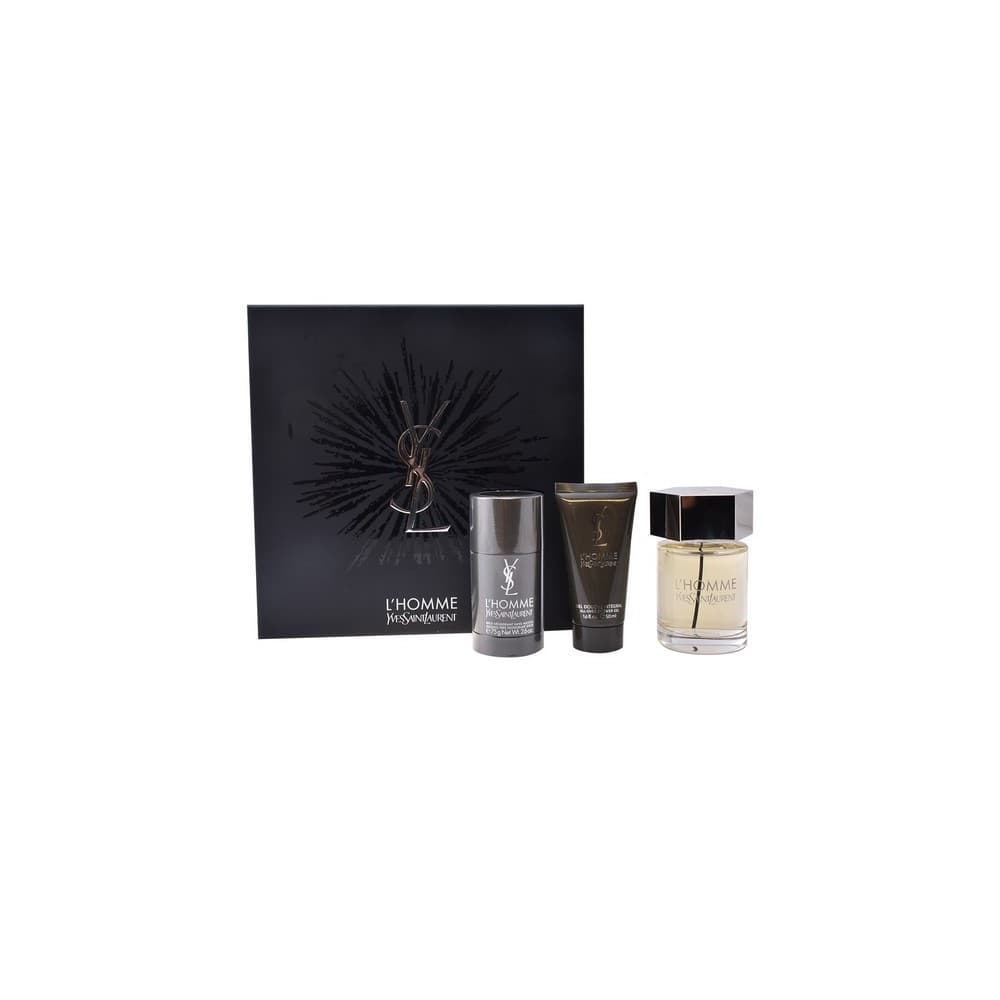 Parfume sæt til mænd Ysl L'homme Yves Saint Laurent (3 pcs)
