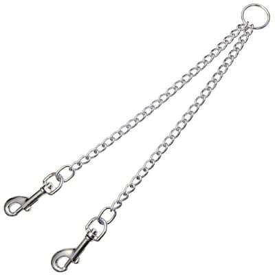 Gloria Chain Dog Lead för 2 hundar
