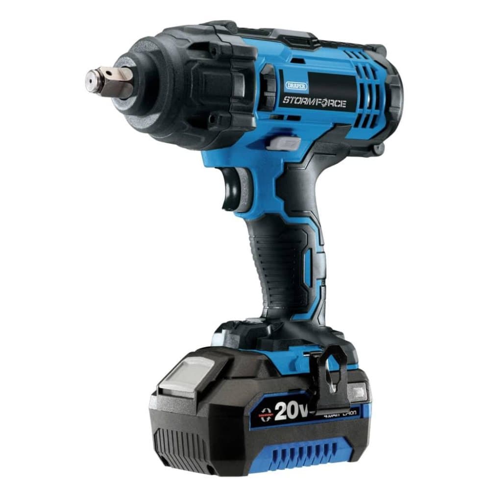 Draper Tools slagnøgle med 1 x 4Ah-batteri Storm Force 20V 400 Nm